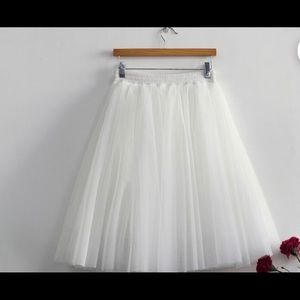 White tulle skirt